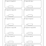 Matching Logarithmic Graphs And Equations Worksheet Answers Tessshebaylo