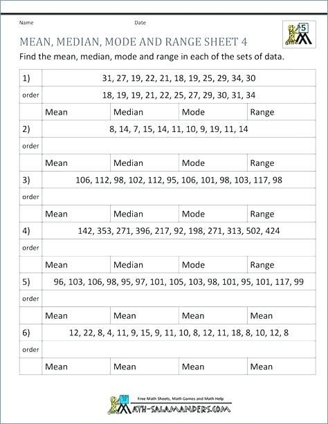 Mean Median Mode Worksheets Kuta In 2020 Mean Median And Mode 