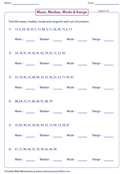 Measures Of Central Tendency Central Tendency Number Recognition 