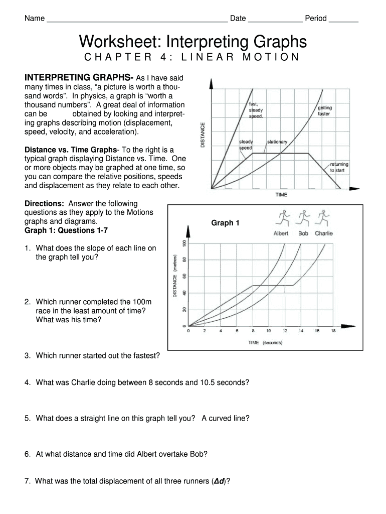 Motion Graphs Physics Worksheet Answers Pdf Best Worksheet