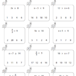 One Step Inequalities Worksheets