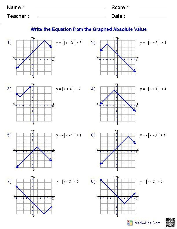 Piecewise Functions Word Problems Worksheet 27 Absolute Value Functions