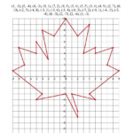 Plotting Coordinate Points Art Red Maple Leaf A Coordinate Plane