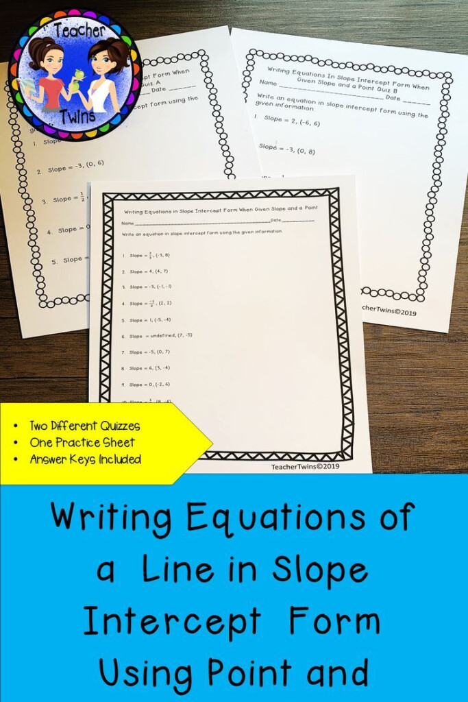 Point Slope Form Worksheet Pdf Try This Sheet