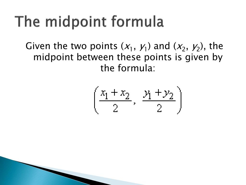 PPT Introduction To Distance And Midpoint PowerPoint Presentation 