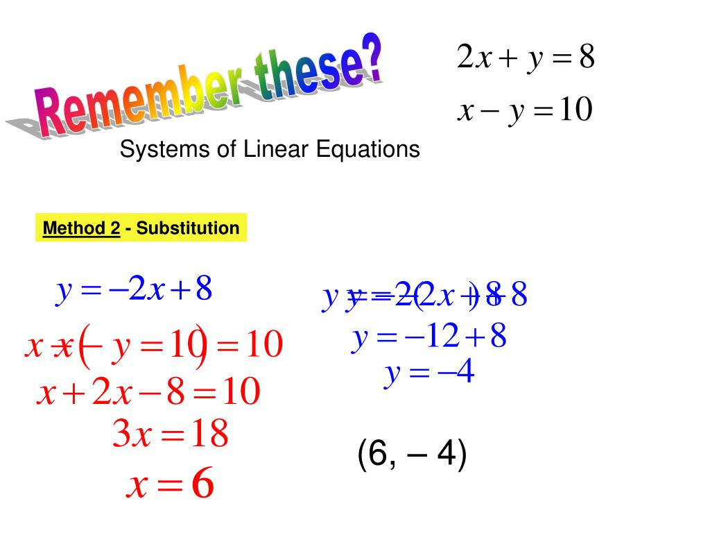 PPT Solving Systems Of Linear And Quadratic Equations PowerPoint 