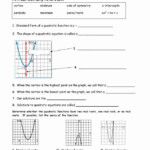 Practice Worksheet Graphing Quadratic Functions In Vertex Form Answers