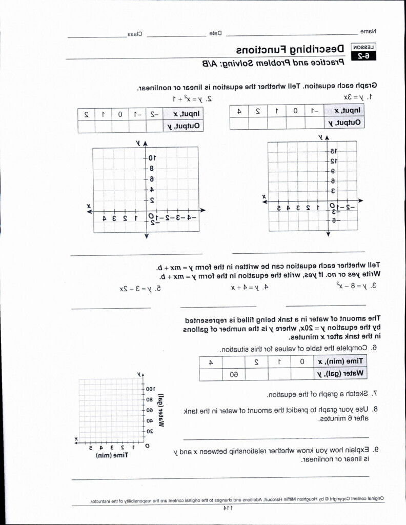 PrimePeriodic Graphing Linear Inequalities Worksheet Answers