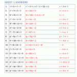 Printables Solving Quadratic Equations By Factoring Worksheet