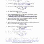 Projectile Motion Worksheet Physics Classroom Try This Sheet