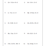 Quadratic Equation Worksheets