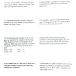 Quadratic Formula Word Problems Worksheet Worksheet