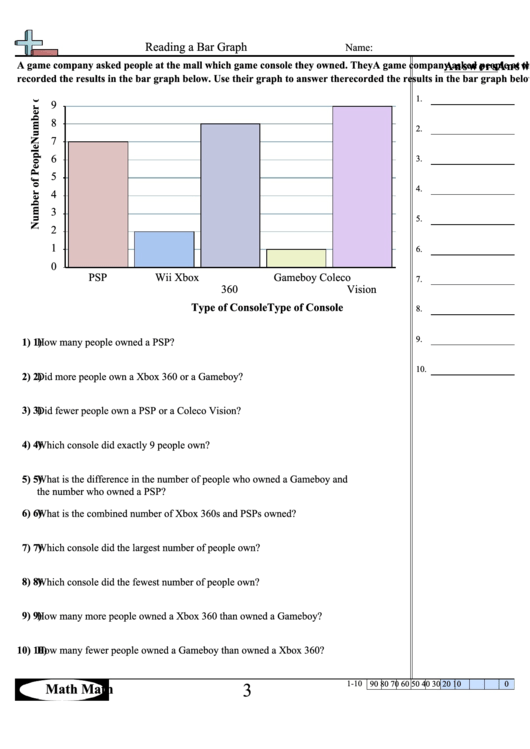 Reading A Bar Graph Worksheet With Answer Key Printable Pdf Download