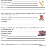 Scientific Variables Worksheet Identifying Independent And Dependent