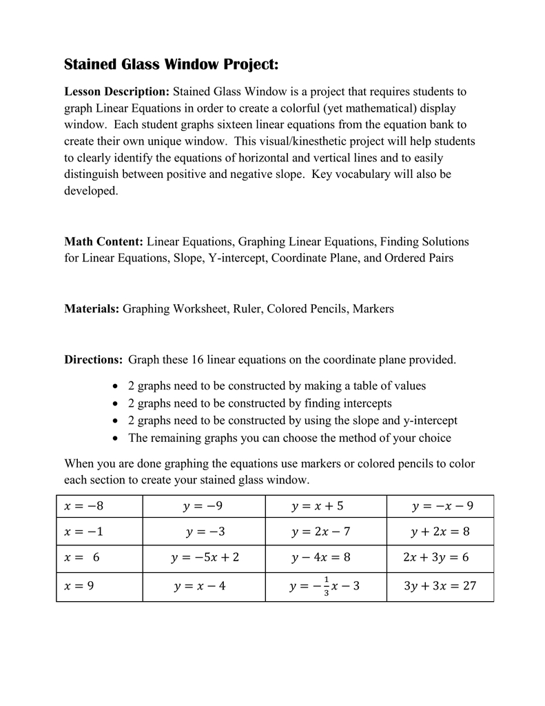 Slope And Y Intercept Worksheets With Answer Key Db excel