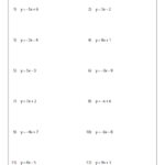 Slope intercept Form Of Equation Of A Line Worksheets