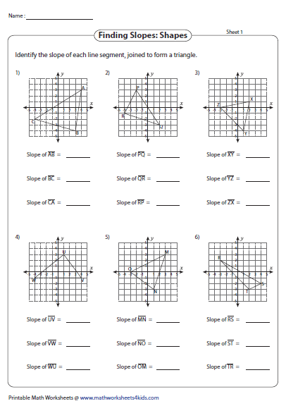 Slope Intercept Form Worksheet 1 With Answers Slope Intercept Form 