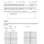 Slope Point Form Of A Linear Function Worksheet Printable Pdf Download