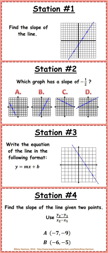 Slope Review Worksheet Worksheet