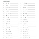 Solving And Graphing Inequalities Worksheet Pdf