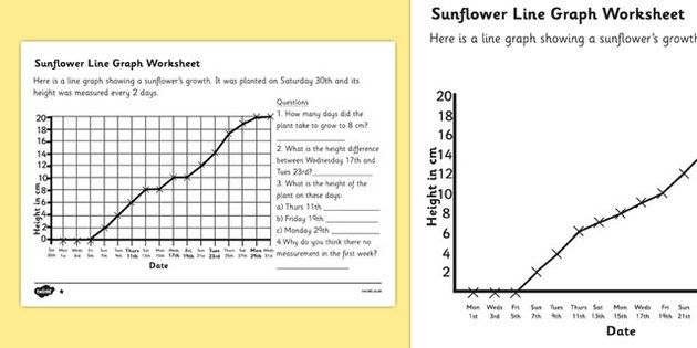 Sunflower Line Graph Worksheet Line Graph Worksheets Line Graphs 