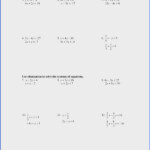 Systems Of Equations Review Worksheet Lesson 8 Homework Practice Solve