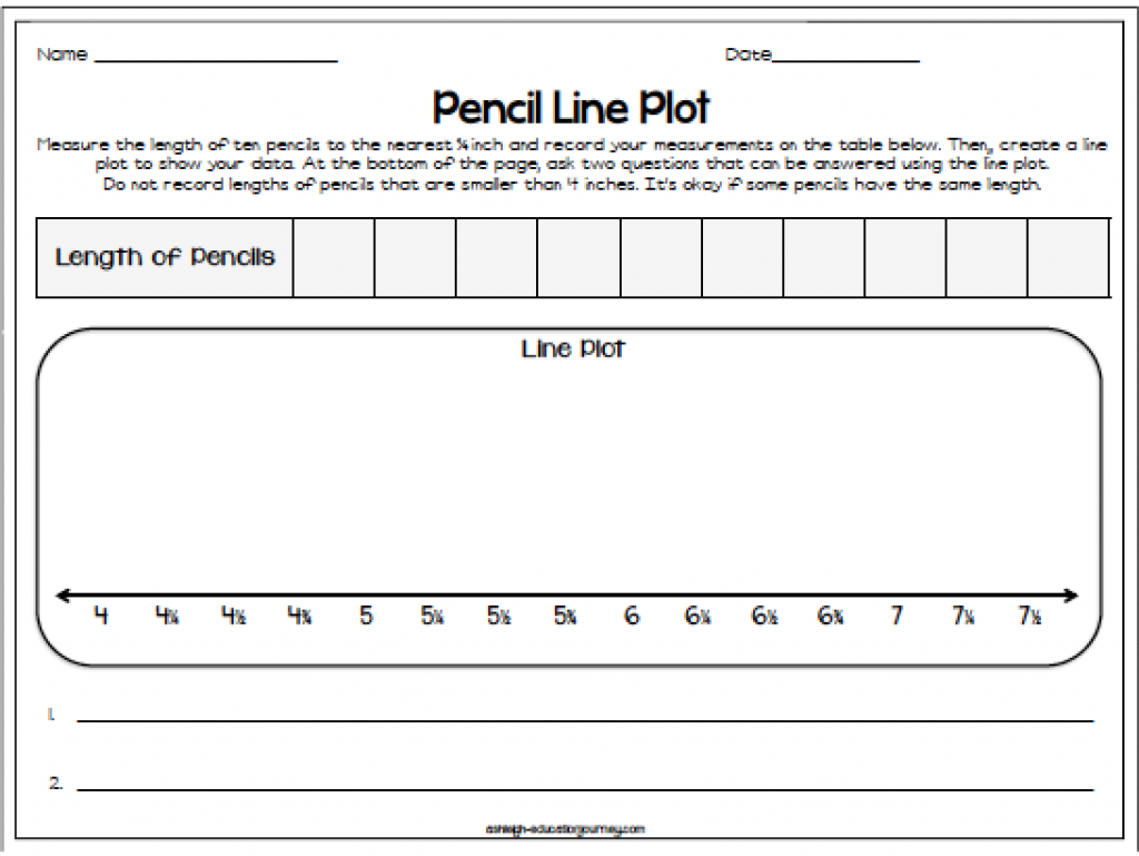 Third Grade 3rd Grade Line Plot Worksheets Thekidsworksheet