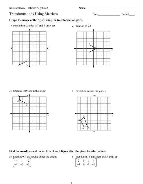 Transformations Of Functions Worksheet Algebra 2 Kuta Vegan Divas NYC