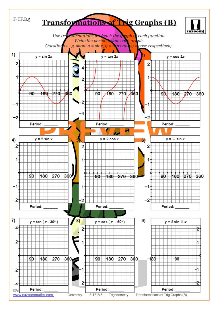 Trigonometry Worksheets Math Made Fun Cazoom Maths