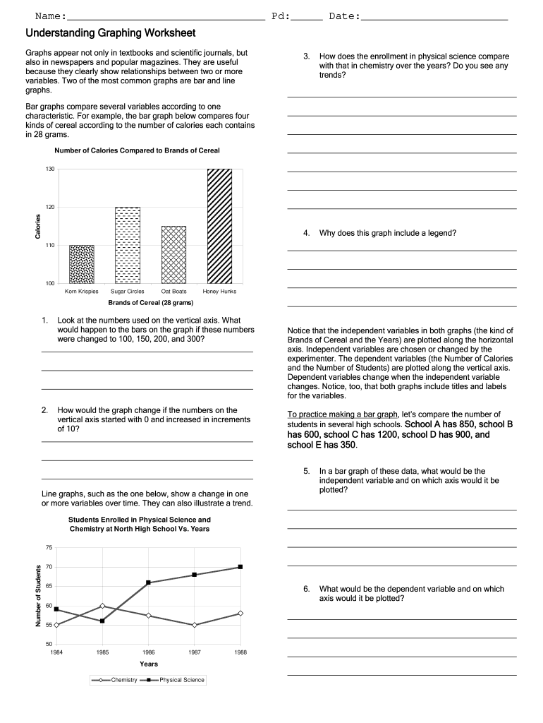 Understanding Graphing Worksheet Answers Fill Out And Sign Printable