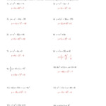 Vertex Form Of A Quadratic Function Worksheet Slideshare