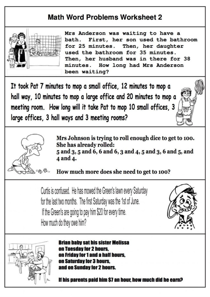 Word Problems Worksheet 2nd Grade Printable Worksheets And Activities 