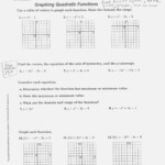 Worksheet Graphing Quadratics From Standard Form Answer Key Db excel