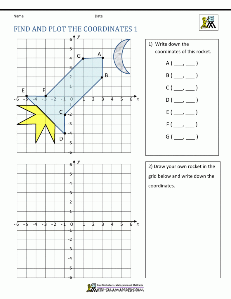 Write The New Coordinates Sheet 1 Answer Key Home School