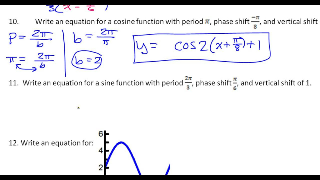 Writing Equations Of Sine Graphs Tessshebaylo