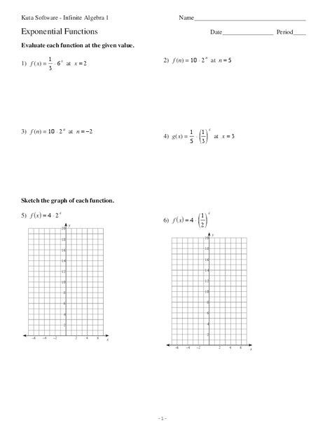 Writing Exponential Functions Worksheet In 2020 Exponential Functions