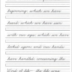 Zaner Bloser Cursive Handwriting Worksheets Worksheets Master