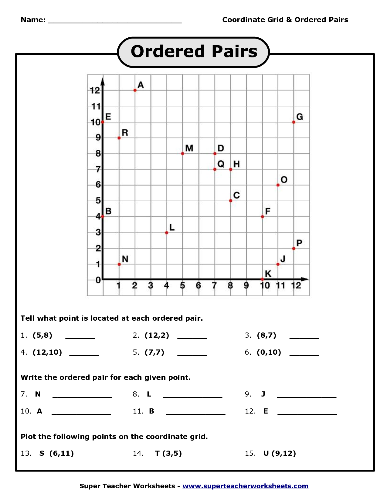 15 Coordinate Grid Worksheets For 5th Grade Worksheeto