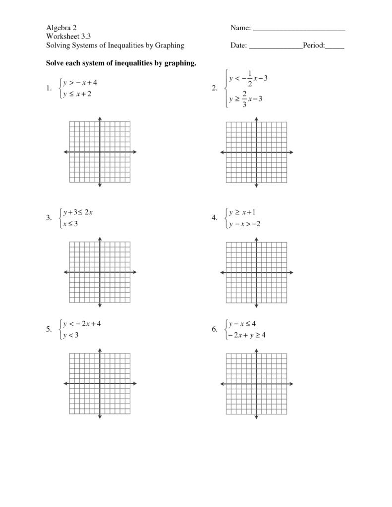 17 Solving And Graphing Inequalities Worksheets Worksheeto