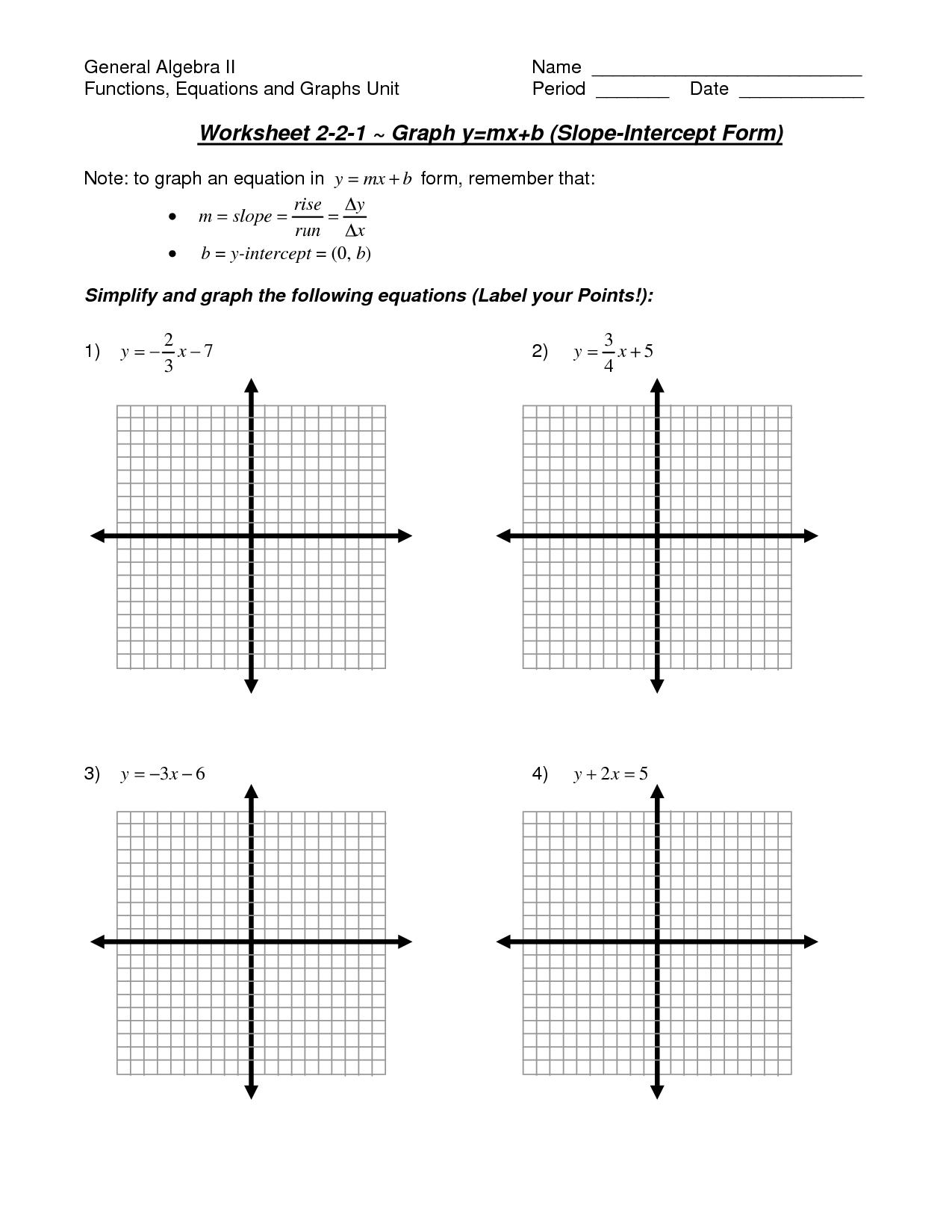 18 Graph Using Intercepts Worksheets Worksheeto