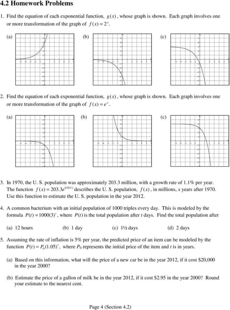 30 Graphing Exponential Functions Worksheet Answers Education Template