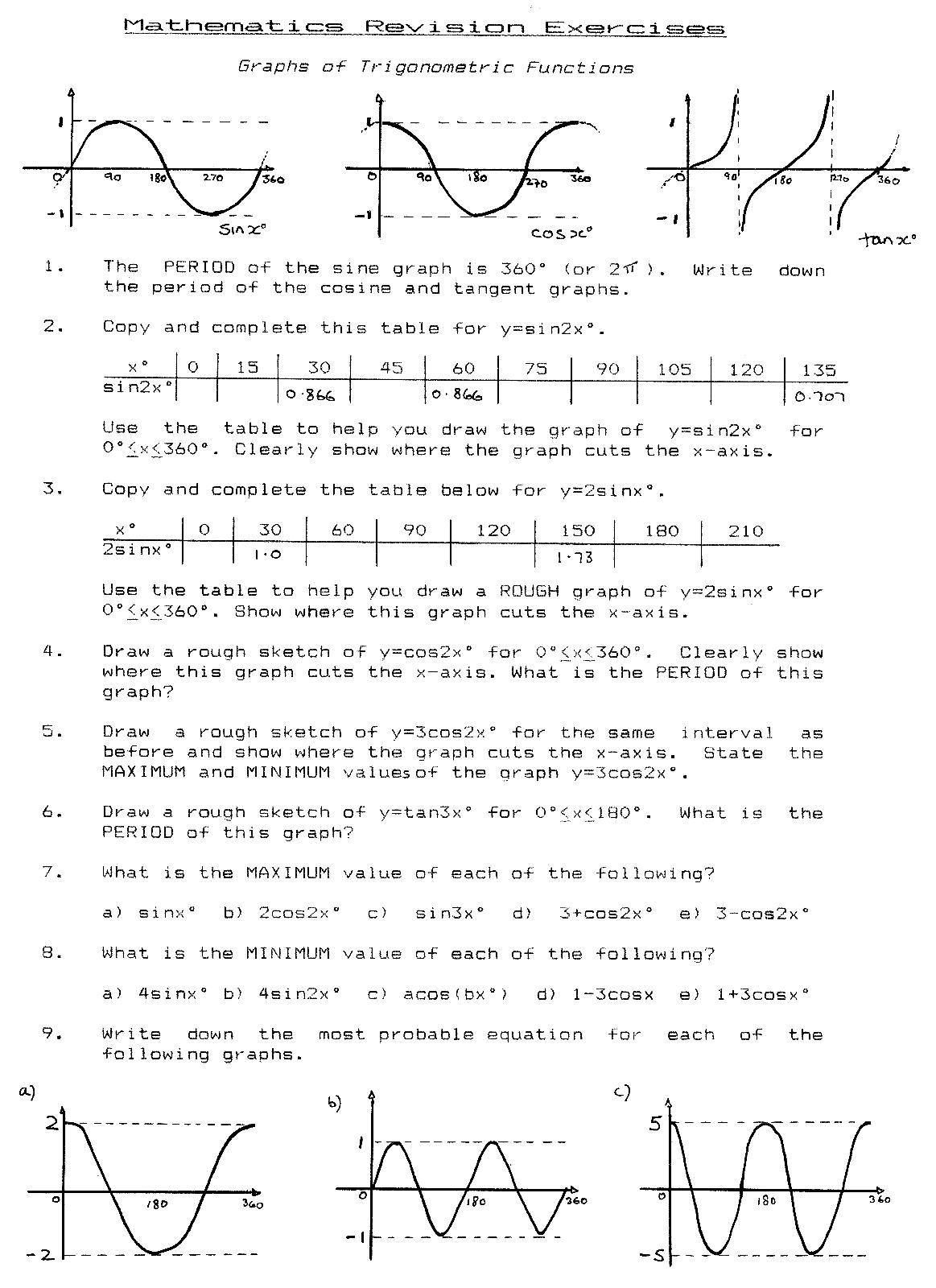 5 Applications Of Trigonometry Worksheet Worksheeto