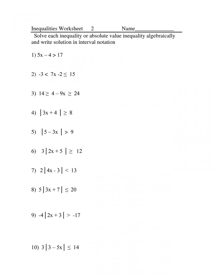 6th Grade Absolute Value Worksheets Absolute Value Equations 