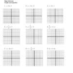 Algebra 1 Graphing Equations And Systems Worksheet Slope Intercept
