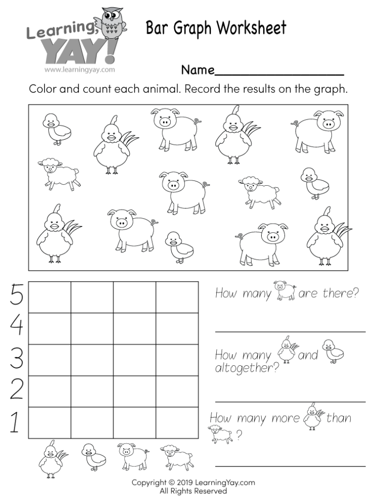 Bar Graph Worksheet For 1st Grade Free Printable 