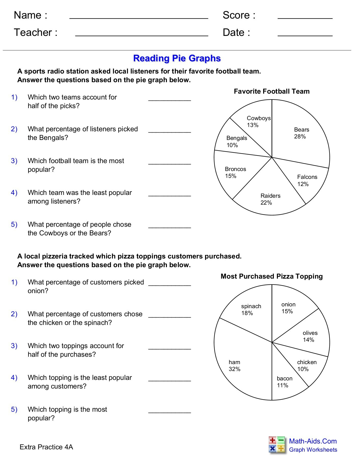 Circle Graph Worksheets Db excel