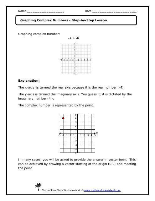 Complex Numbers Worksheet Answers Promotiontablecovers