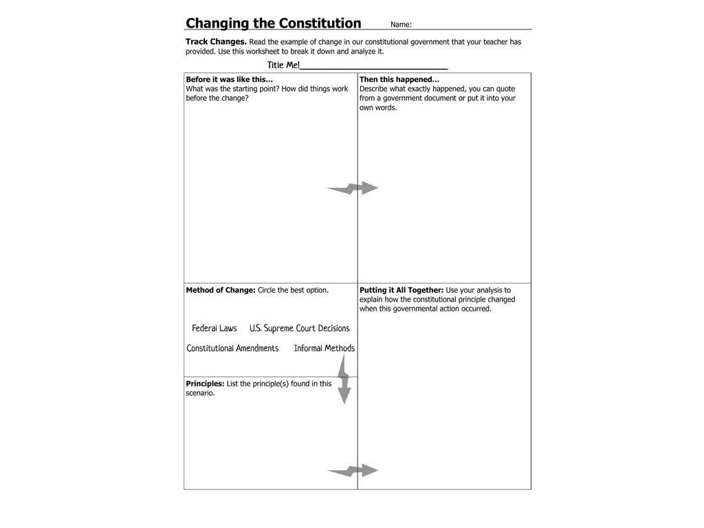 Constitutional Principles Table Graph Worksheet Answer Key