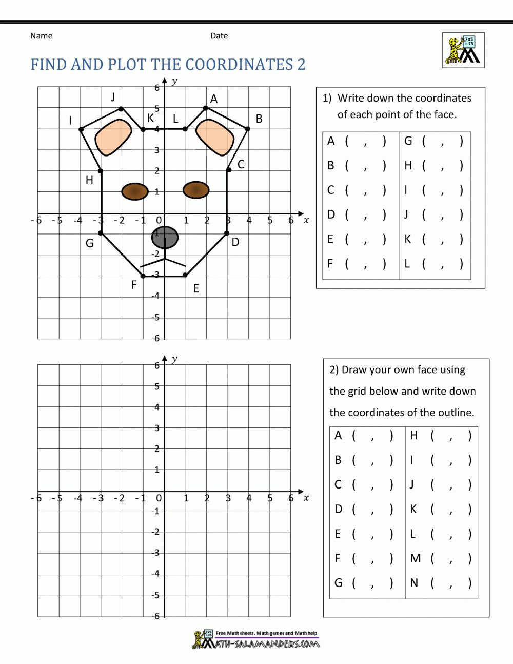 Coordinate Plane Exercises