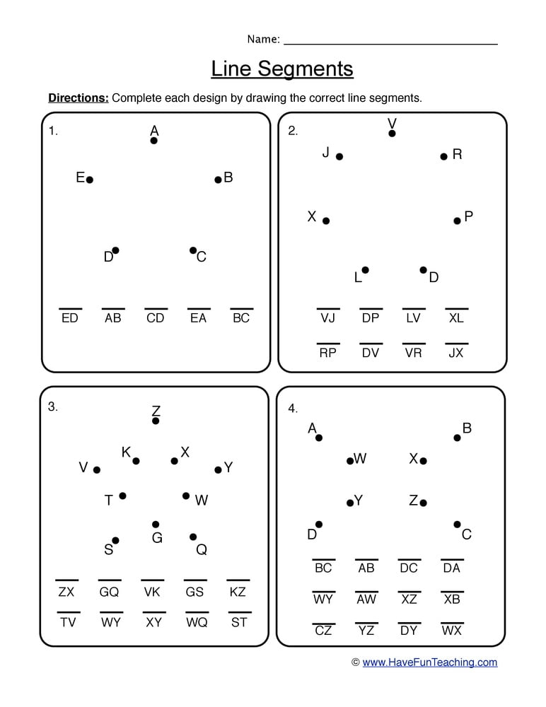 Creating Line Segments Worksheets WorksheetsCity